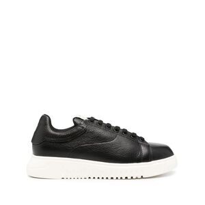 Emporio Armani Men's Tumbled Leather Sneakers